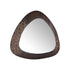 Acacia Wood Black Wall Mirror with Brass Inlay